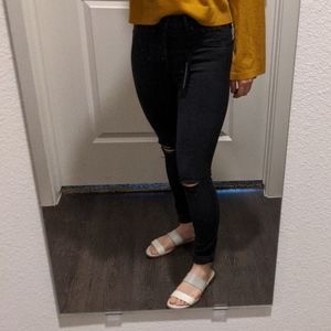 Rag & bone high rise skinny jeans in black